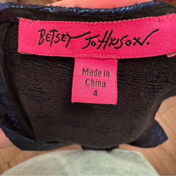 Betsey Johnson Metallic Blue Fit & Flare Dress (Size 4) - Picture 8 of 10